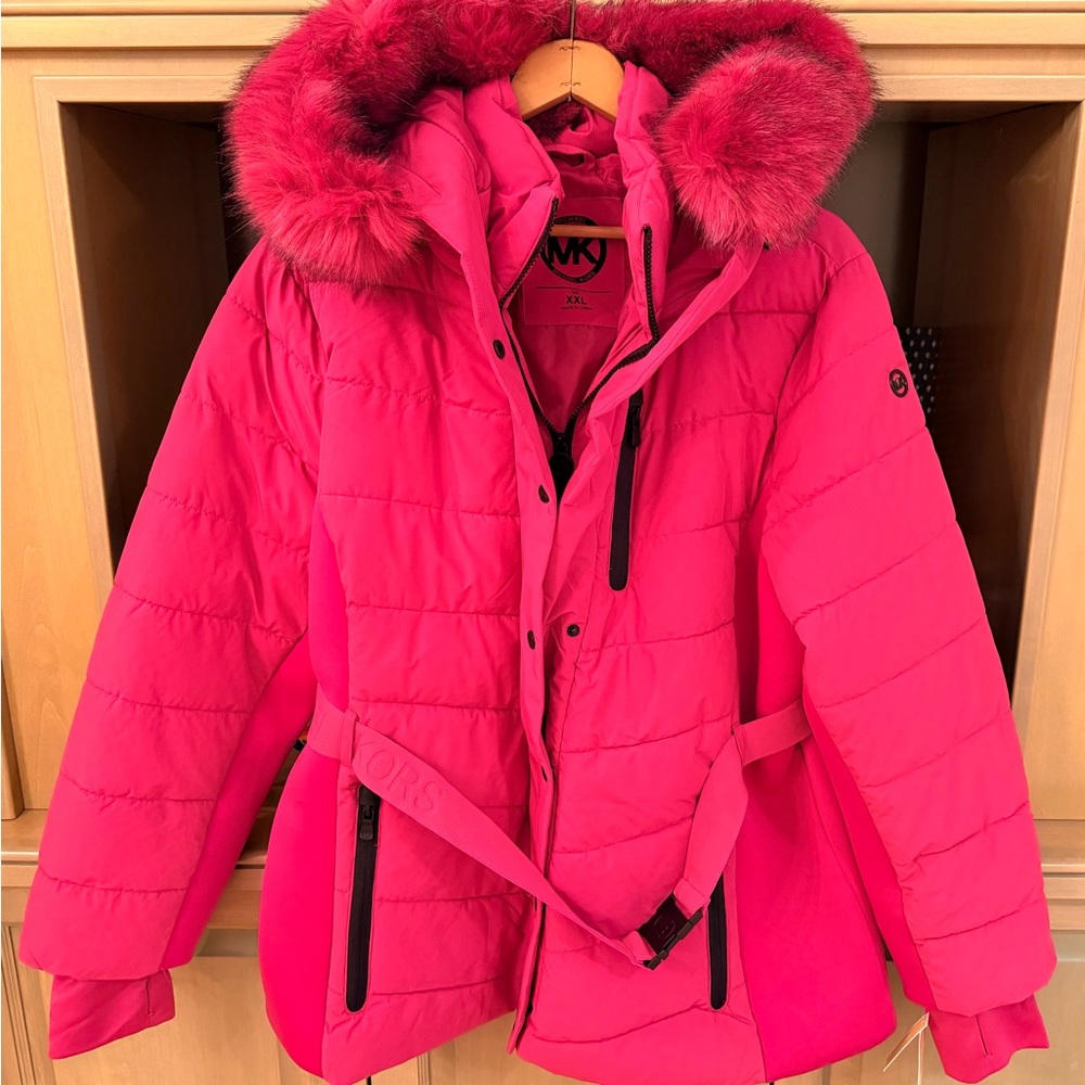 Michael Kors Vibrant Pink Outerwear XXL NWT